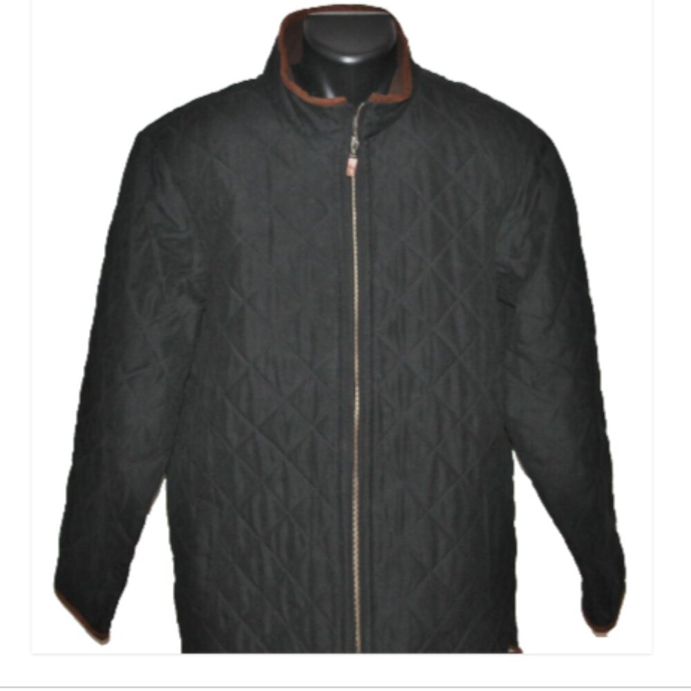 Classic Peter Millar Suffolk Lightweight Quilted Full Zip Jacket/Coat Black, XL